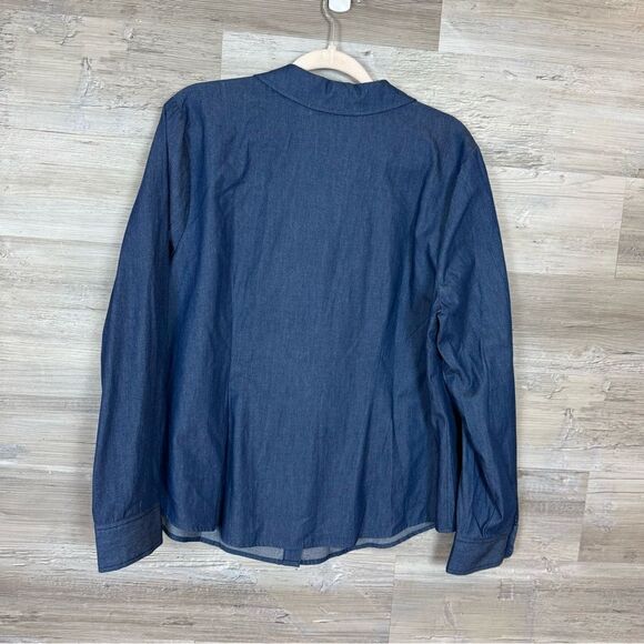 Modcloth Chambray Button Down Top - Picture 3 of 6